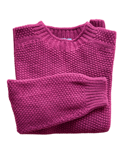 Pull col rond point de riz russet red