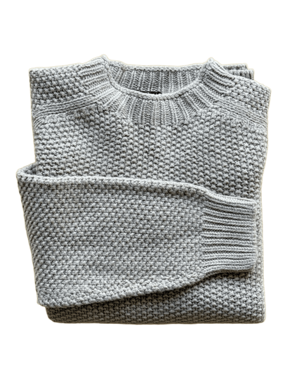 Pull col rond point de riz stonechat