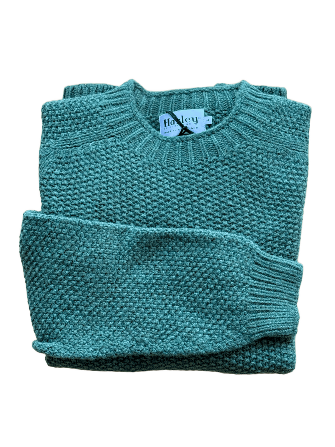 Pull col rond point de riz serpentine