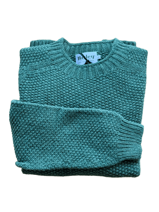Pull col rond point de riz serpentine