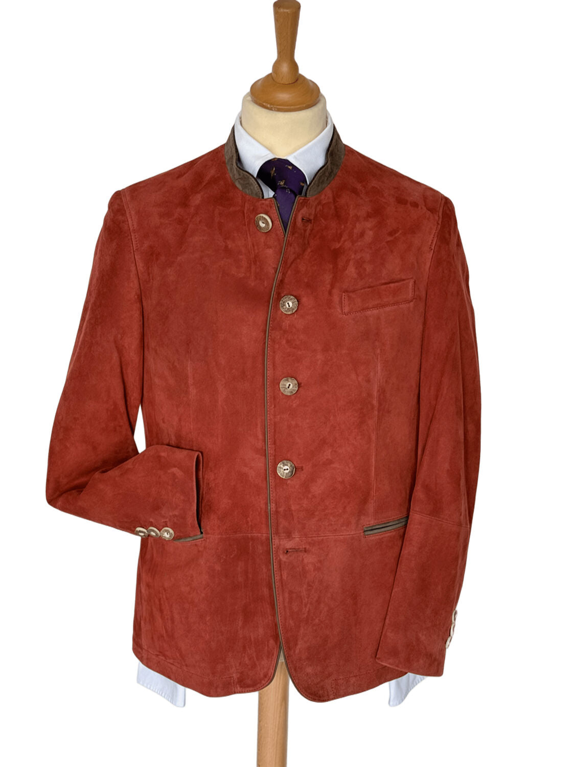 Veste autrichienne en peau Ladis corail