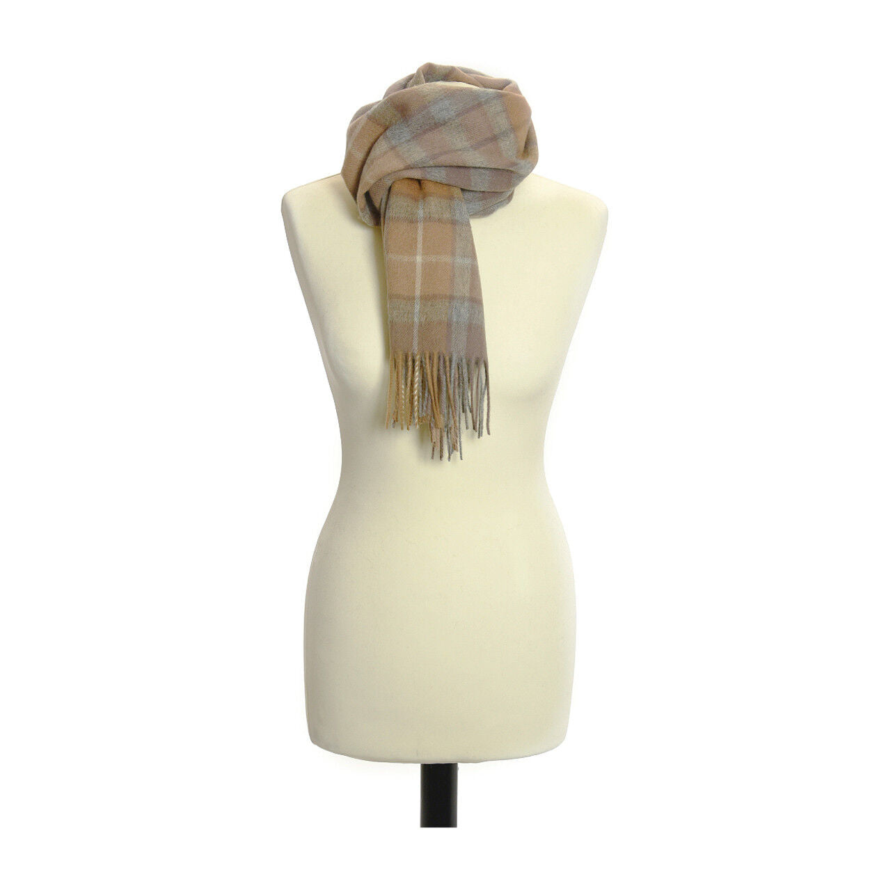 Natural Buchanan tartan scarf