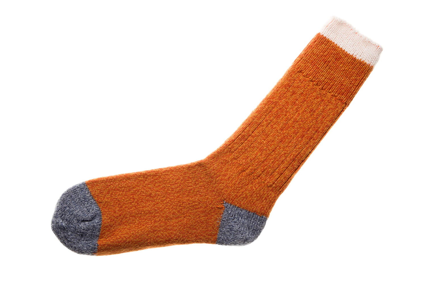 Chaussettes alpaga mélange orange