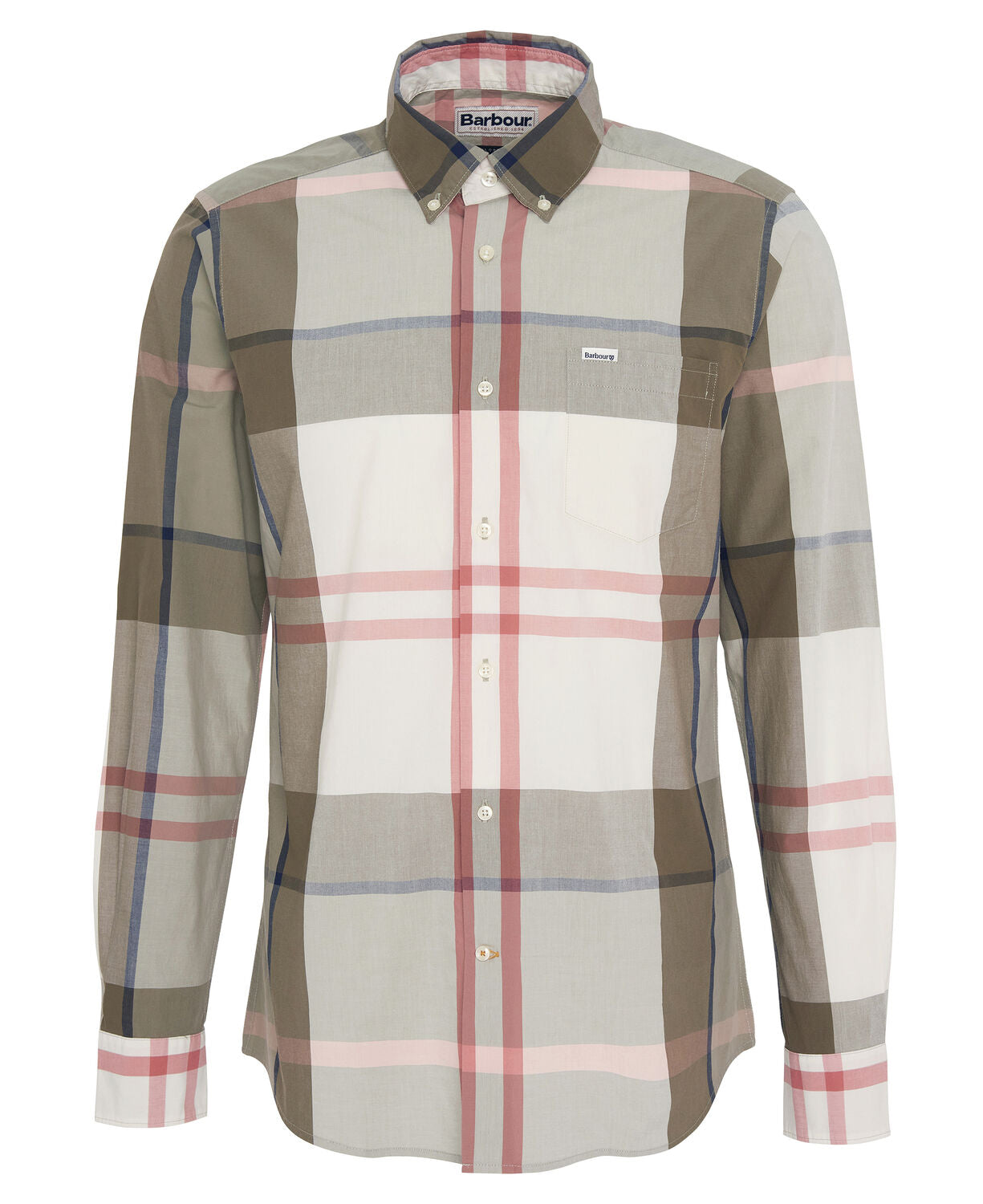 Chemise Harris tailored glenmore olive tartan