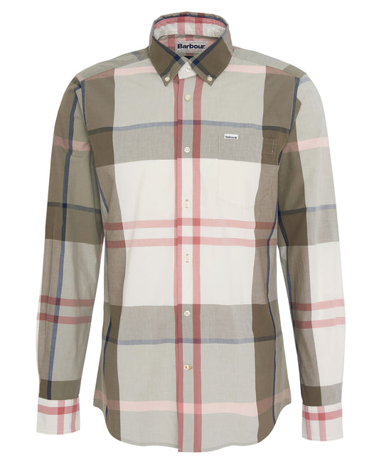 Chemise Harris tailored glenmore olive tartan