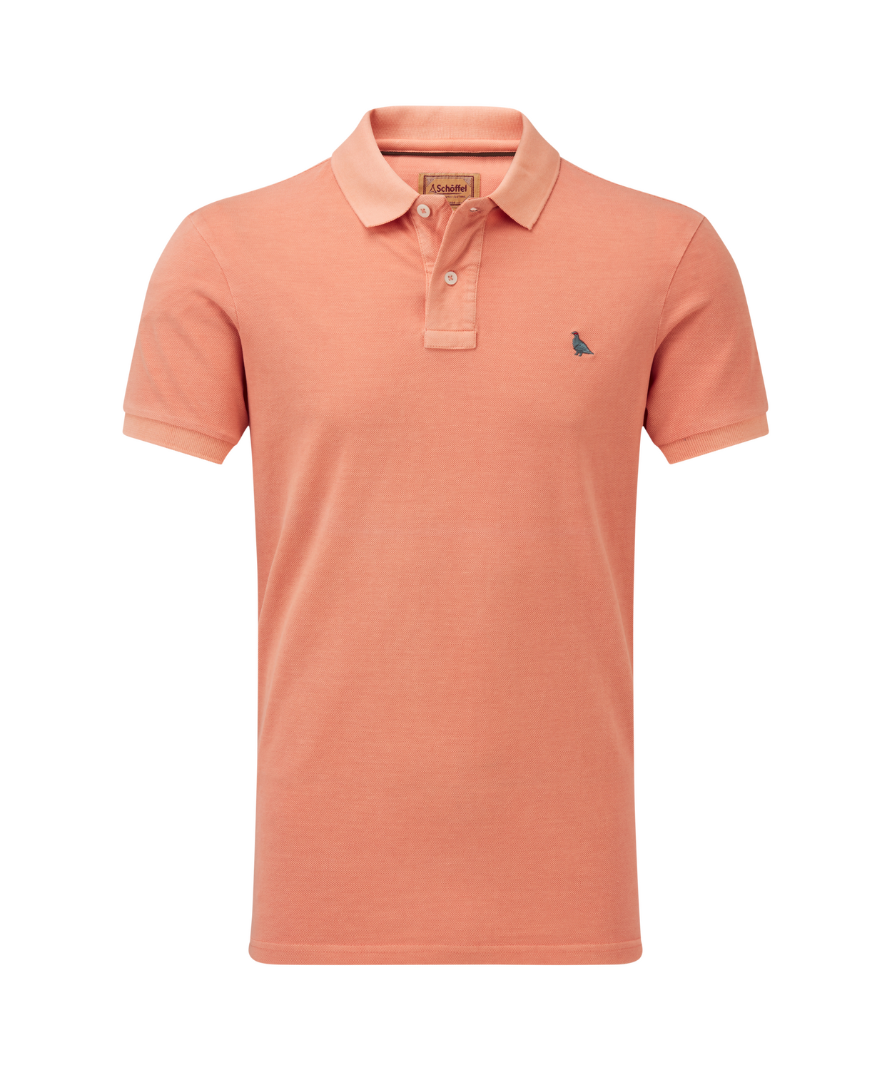 Polo délavé St Ives coral peach