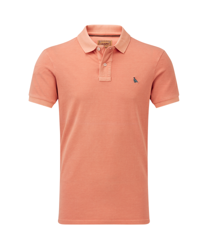 Polo délavé St Ives coral peach