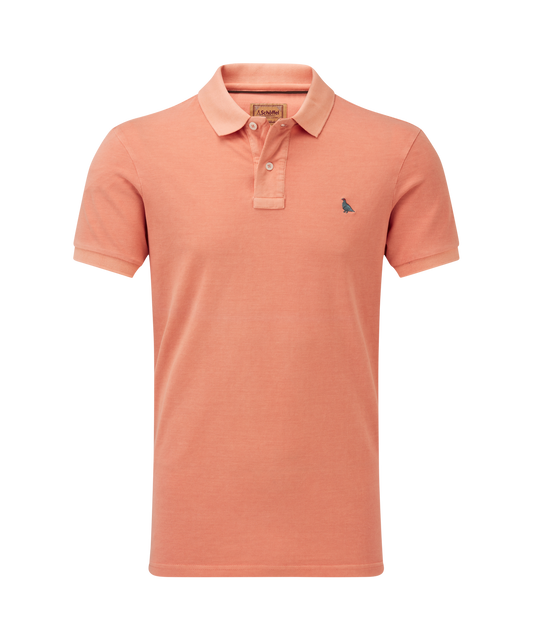 Polo délavé St Ives coral peach