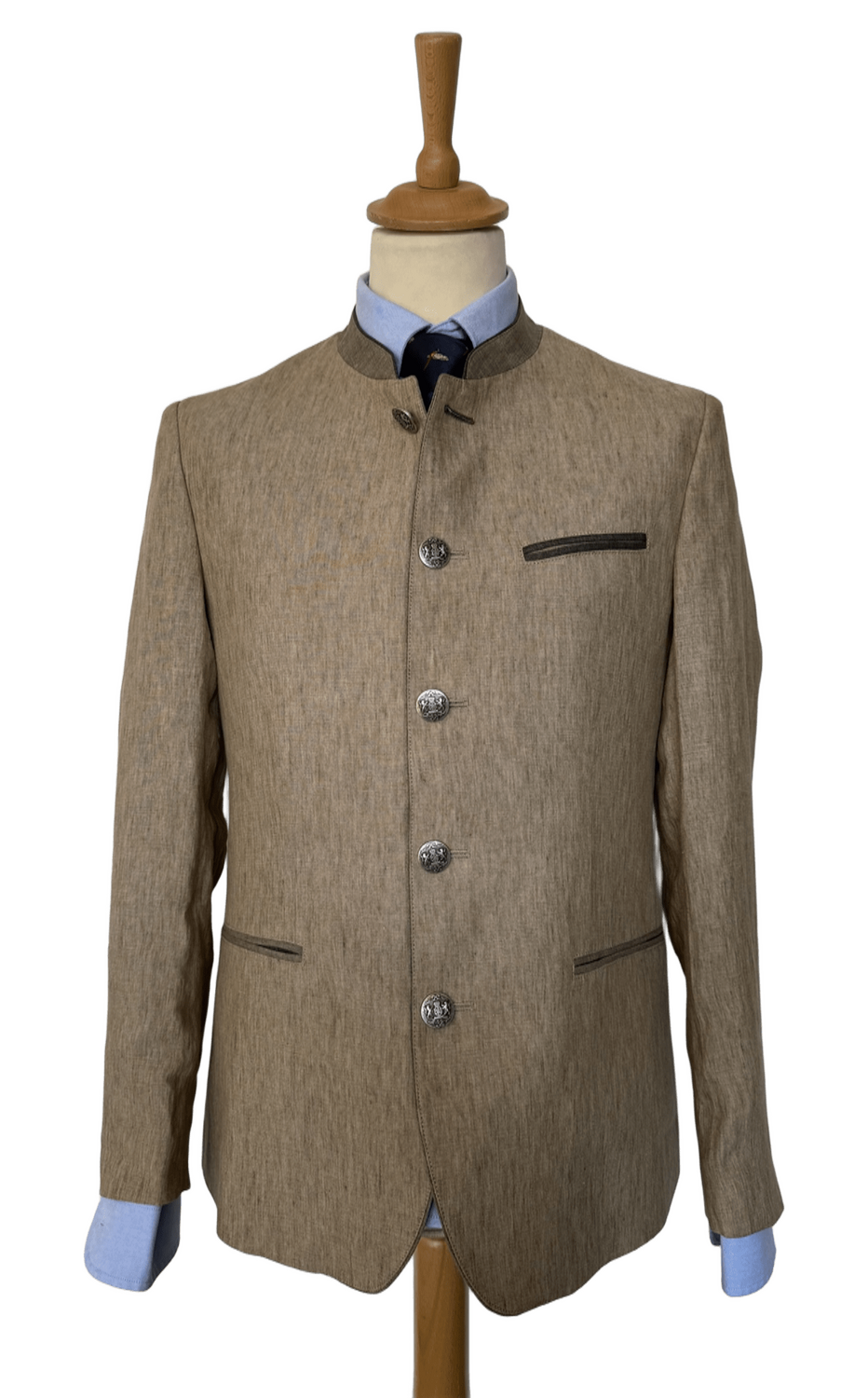 Veste autrichienne Murau beige en lin