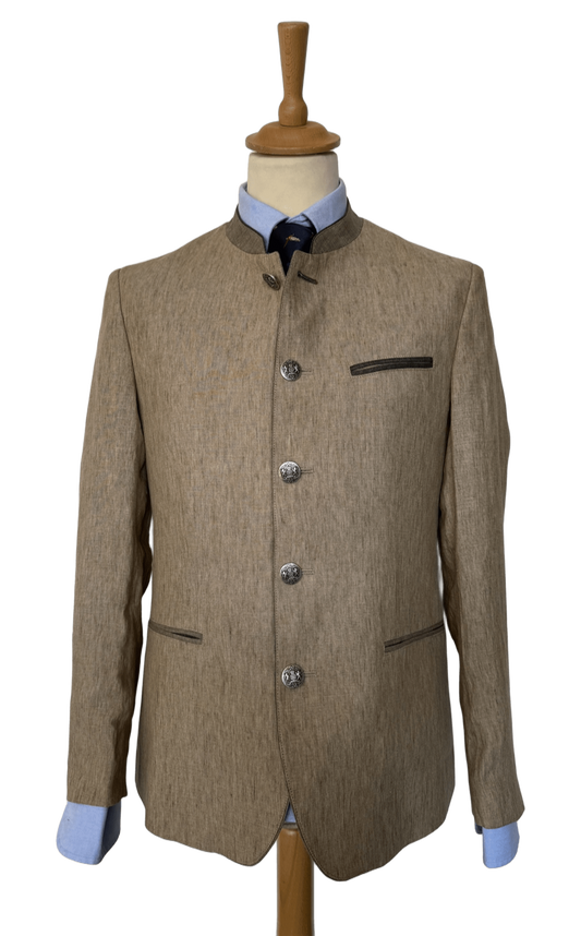 Veste autrichienne Murau beige en lin