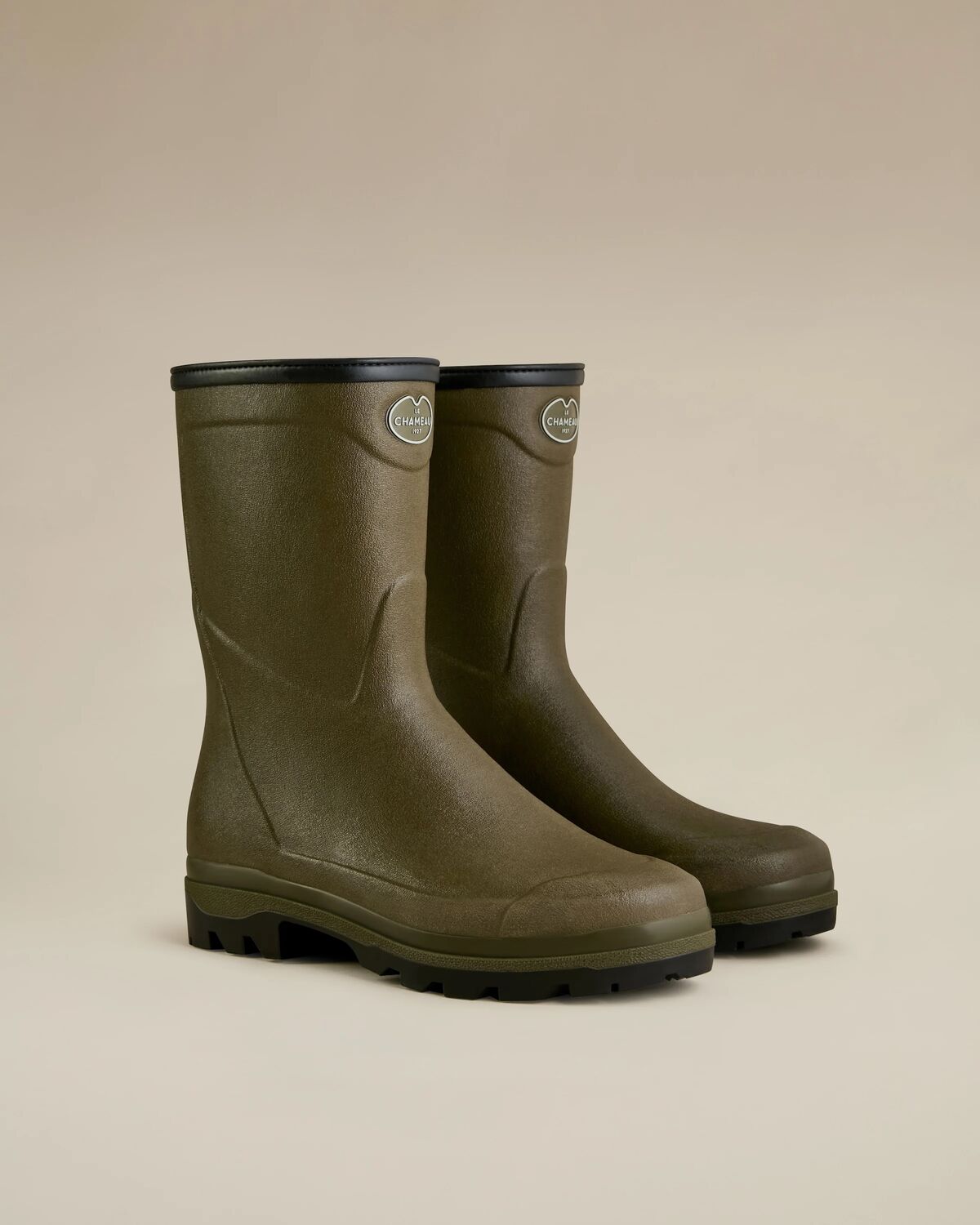 Bottillons country cross homme néoprène vert chameau