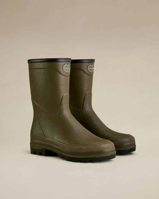 Bottillons country cross homme néoprène vert chameau