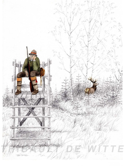 Tirages ""Cerf dans le dos""