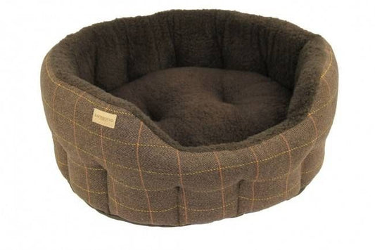 Paniers tweed marron pour chien 4 tailles