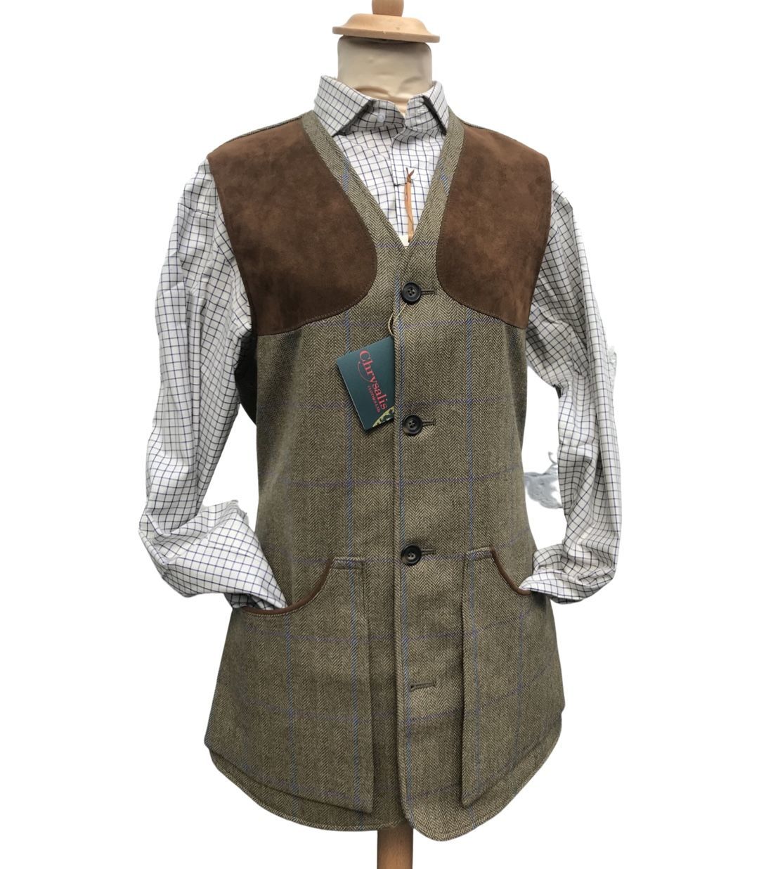 Gilet tweed Moorland blue purple