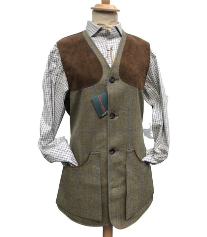 Gilet tweed Moorland blue purple