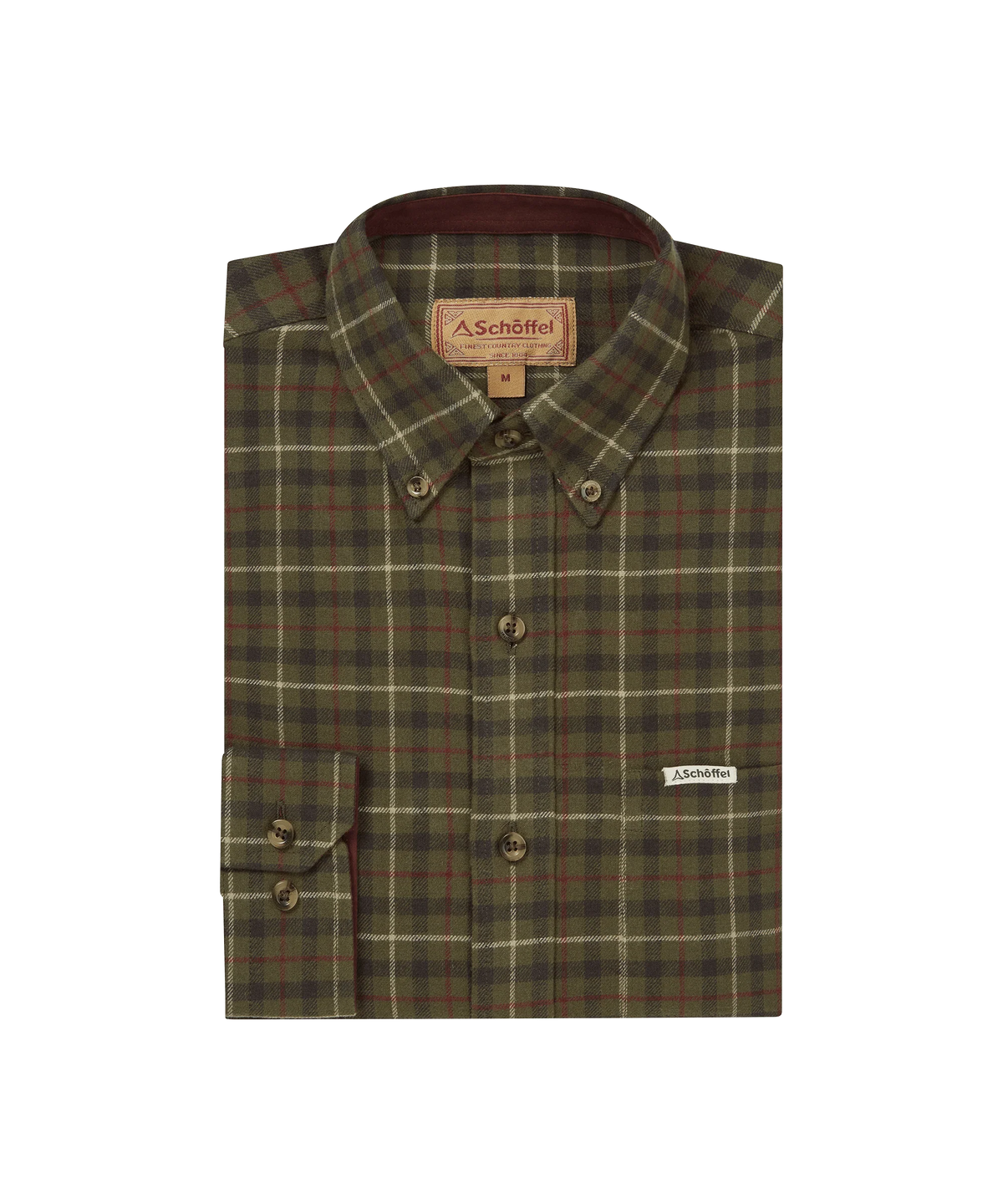 chemise de chasse vert khaki akenham homme schoffel