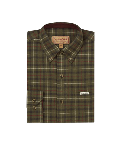 chemise de chasse vert khaki akenham homme schoffel