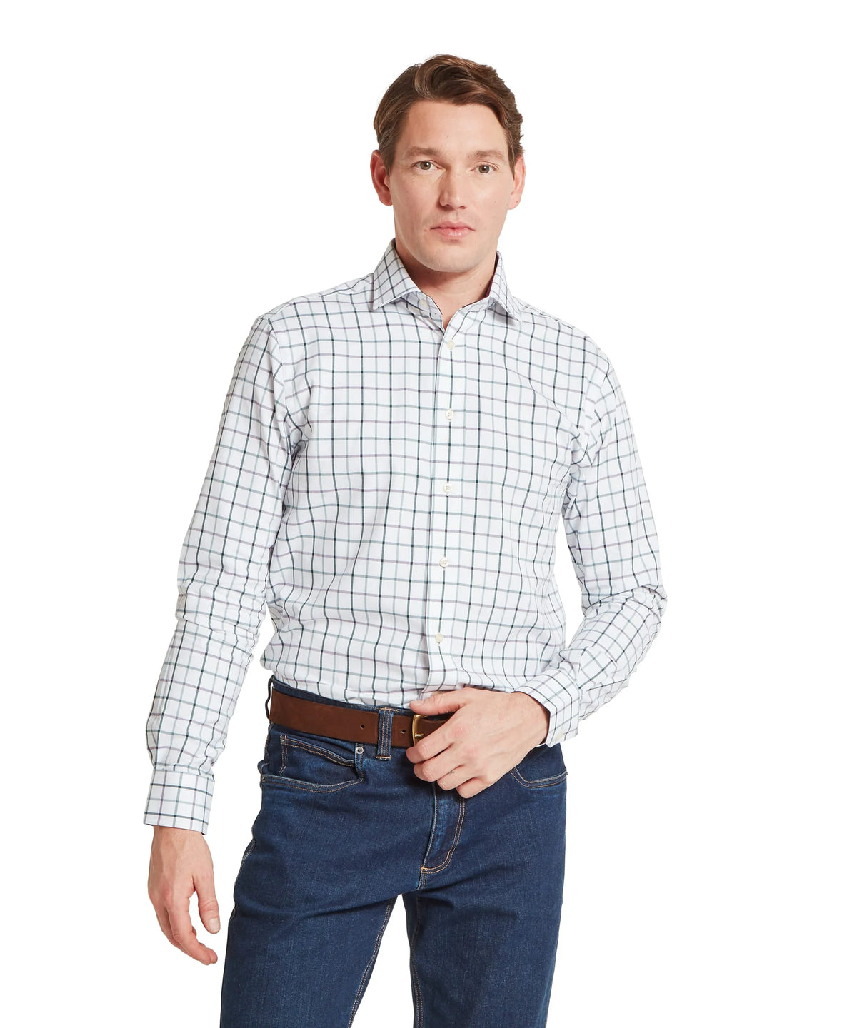 Chemise tailored en coton Homme Baconsthorpe - Deep purple - Schoffel