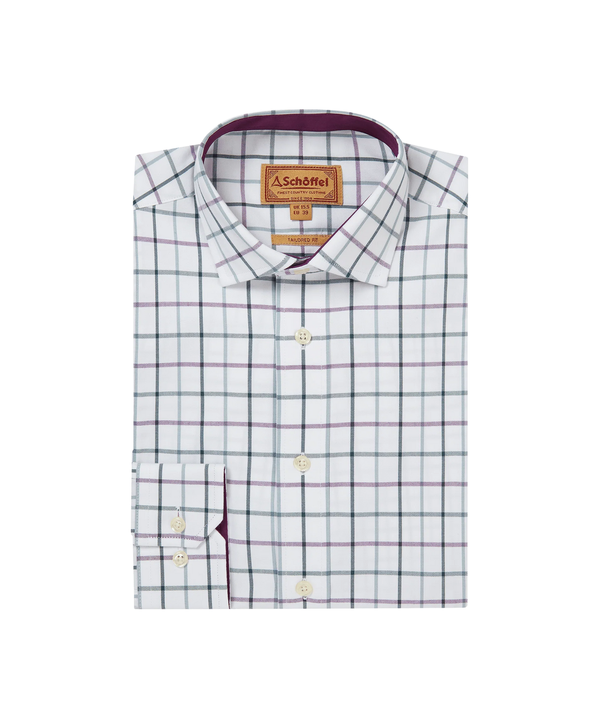 CHEMISE CHASSE HOMME PUPLE CHECK SCHOFFEL BACONSTHORPE