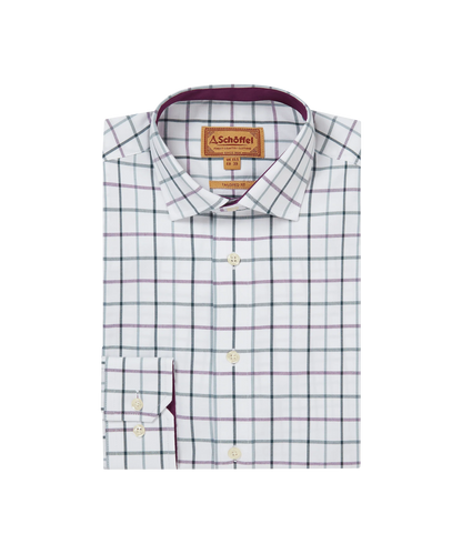 CHEMISE CHASSE HOMME PUPLE CHECK SCHOFFEL BACONSTHORPE