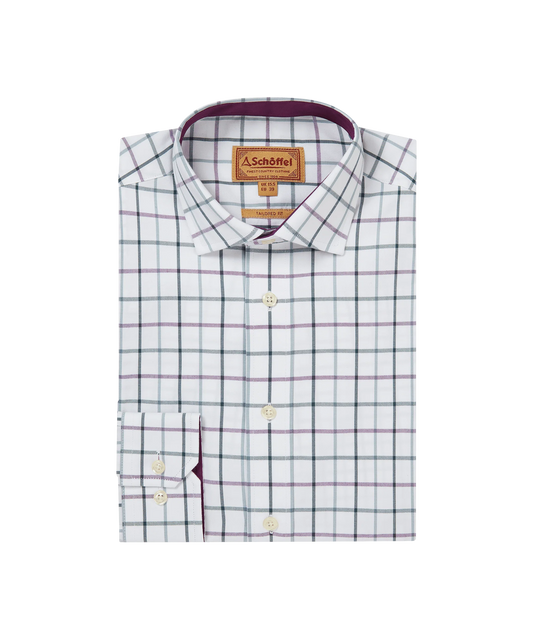 CHEMISE CHASSE HOMME PUPLE CHECK SCHOFFEL BACONSTHORPE