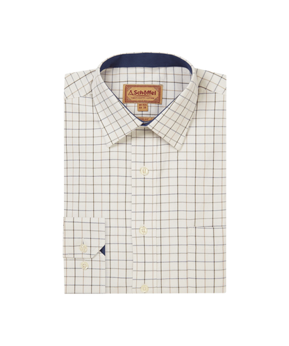 Chemise tattersall en coton Homme Burnham - Blueberry - Schoffel