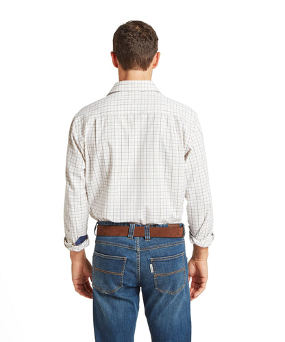 Chemise tattersall en coton Homme Burnham - Blueberry - Schoffel