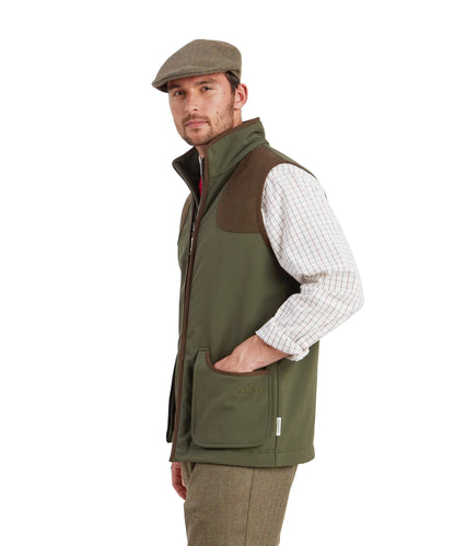 Gilet polaire softshell de chasse Homme Gunby - Forest - Schoffel