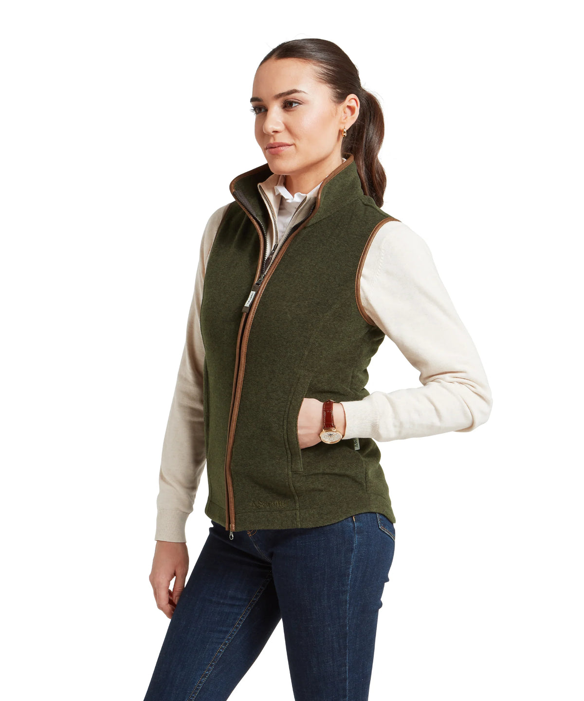 Gilet polaire Lyndon Femme - Dark olive - Schoffel