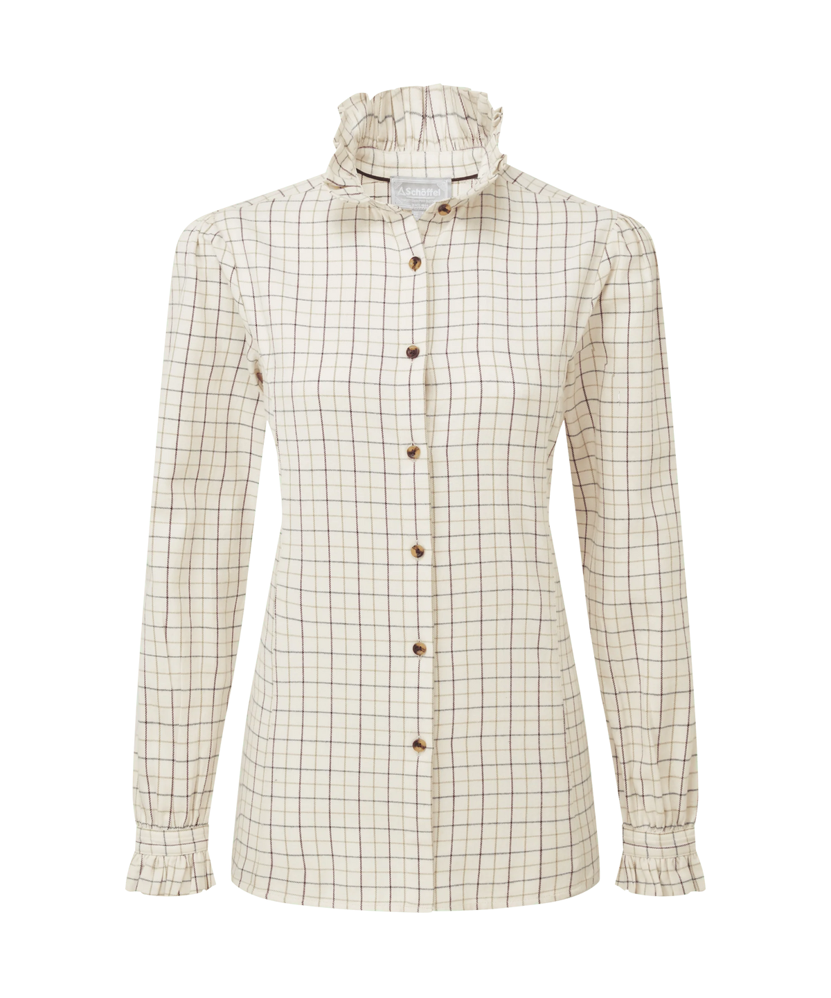 Chemise en coton brossé femme Sheringham - Beetroot check - Schoffel