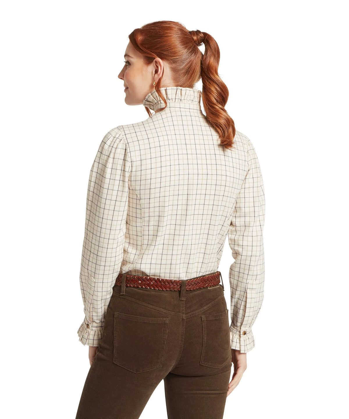 Chemise en coton brossé femme Sheringham - Beetroot check - Schoffel