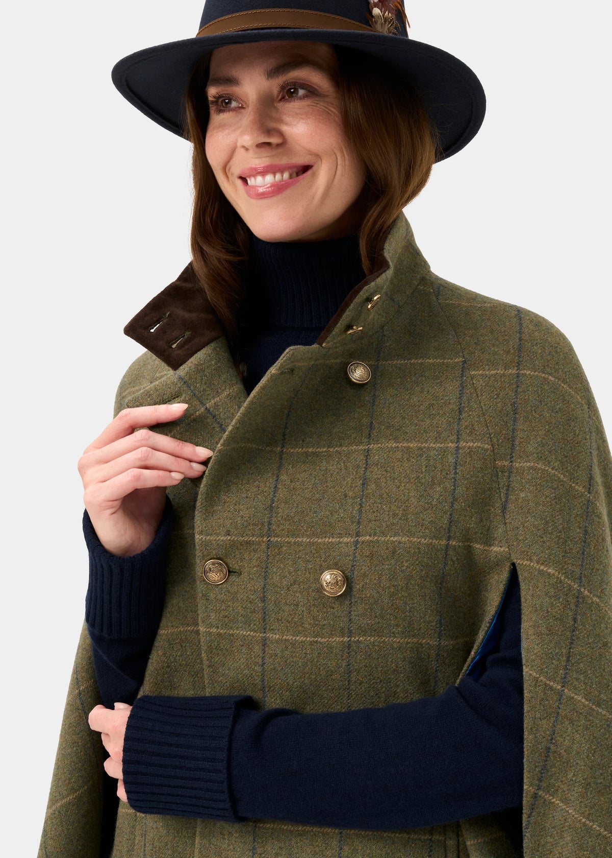 Cape tweed Femme Surrey - Lovat Blue - Alan Paine