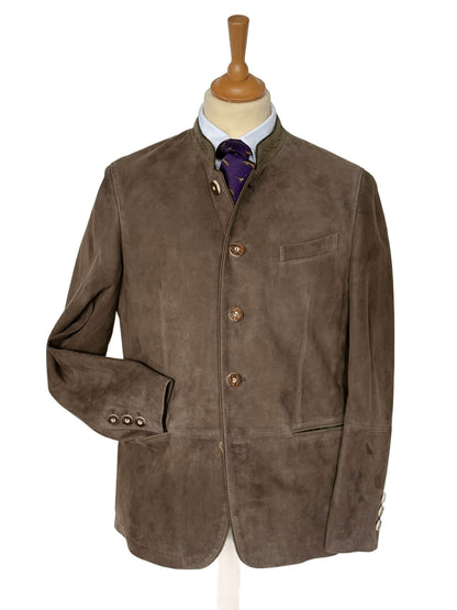 veste autrichienne en peau d'agneau marron ladis maximilian